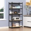 5-Tier Utility Shelves, Metal Storage Shelves Garage Shelving Unit Adjustable Garage Storage Shelves Storage Racks Heavy Duty Shed Shelving- Black - 2 of 4