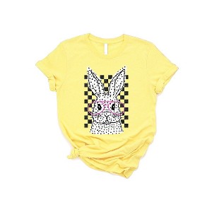 Simply Sage Market Women's Spotted Bunny With Glassess Short Sleeve Graphic Tee - 1 of 3