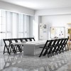 Tangkula Set of 12 Dining Chairs w/ Rubber Wood Legs & Padded Seat for Home Office Events Black - 3 of 4