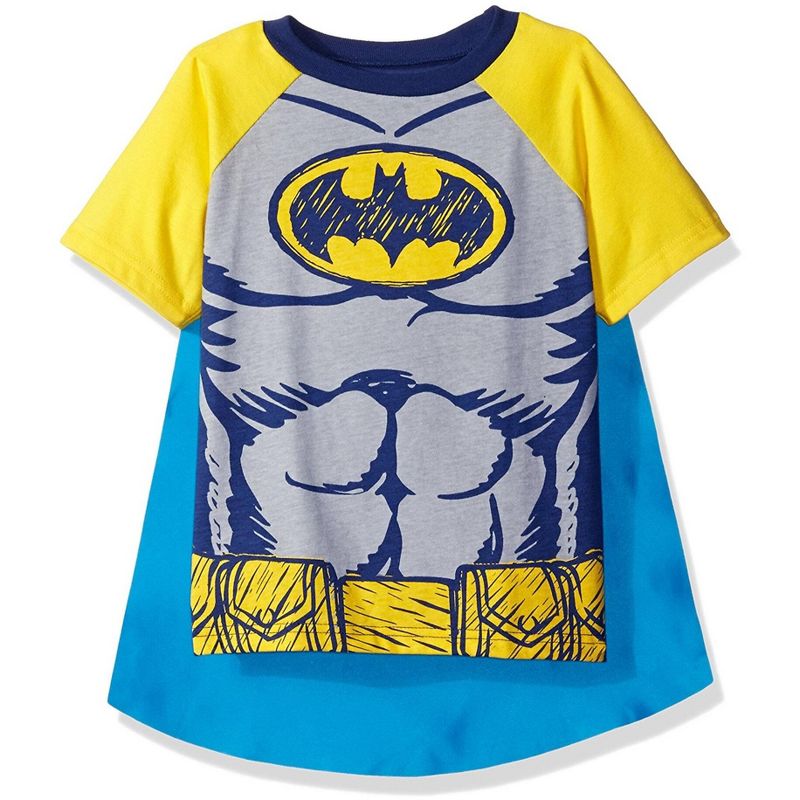 DC Comics Batman Toddler Boys Caped Cosume Design T-Shirt , 1 of 8