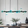 Rennnsan Zephivon 44" W 12 - Light Liner Bubble Ombre Glass Modern Dimmable Kitchen Island Pendant - 4 of 4