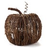 The Lakeside Collection Rattan Lighted Pumpkin - Harvest Halloween Decor for Tabletops, Mantles - 4 of 4