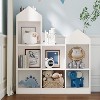 7-Cubby Wooden Toy Storage Organizer - White Kids Bookshelf for Playroom Nursery Kids Room - 3 of 4