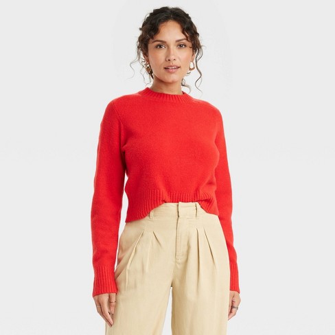 Women's Crew Neck Cashmere-like Pullover Sweater - Universal Thread™ :  Target