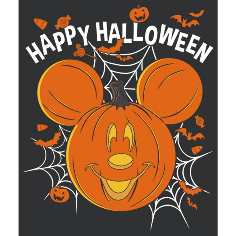 Women's Mickey & Friends Halloween Mouse-O'-Lantern Racerback Tank Top, 2 of 5