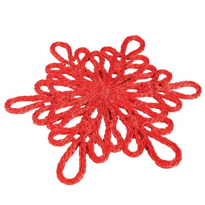 Gallerie II Red Snowflake Charger