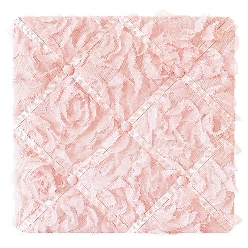 Blush Pink Damask Fabric Memory/Memo Photo Bulletin Board for Amelia Collection Sweet Jojo Designs B01N9SQ1H8
