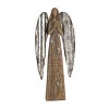 Rustic Polyresin Angel Figurine with Metal Wings 13.75" (Set of 2) by Melrose - 2 of 4