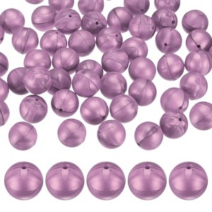Unique Bargains Round Loose Rubber Beads Craft Smooth Ball Small Hole for DIY Crafts 50 Pcs - 1 of 4