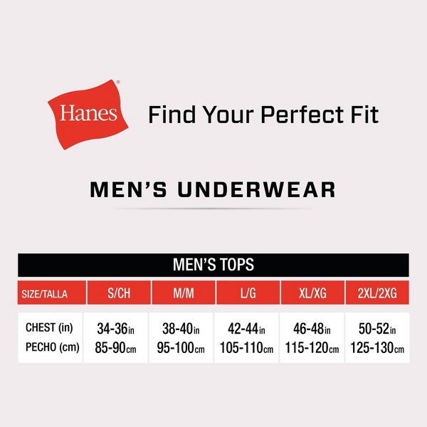 Camiseta interior de cuello redondo que absorbe la humedad para hombre Hanes, paquete de 10 - Blanco 7