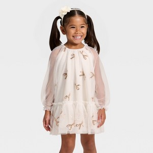 Toddler Girls' Bows Tulle Dress - Cat & Jack™ - 1 of 3