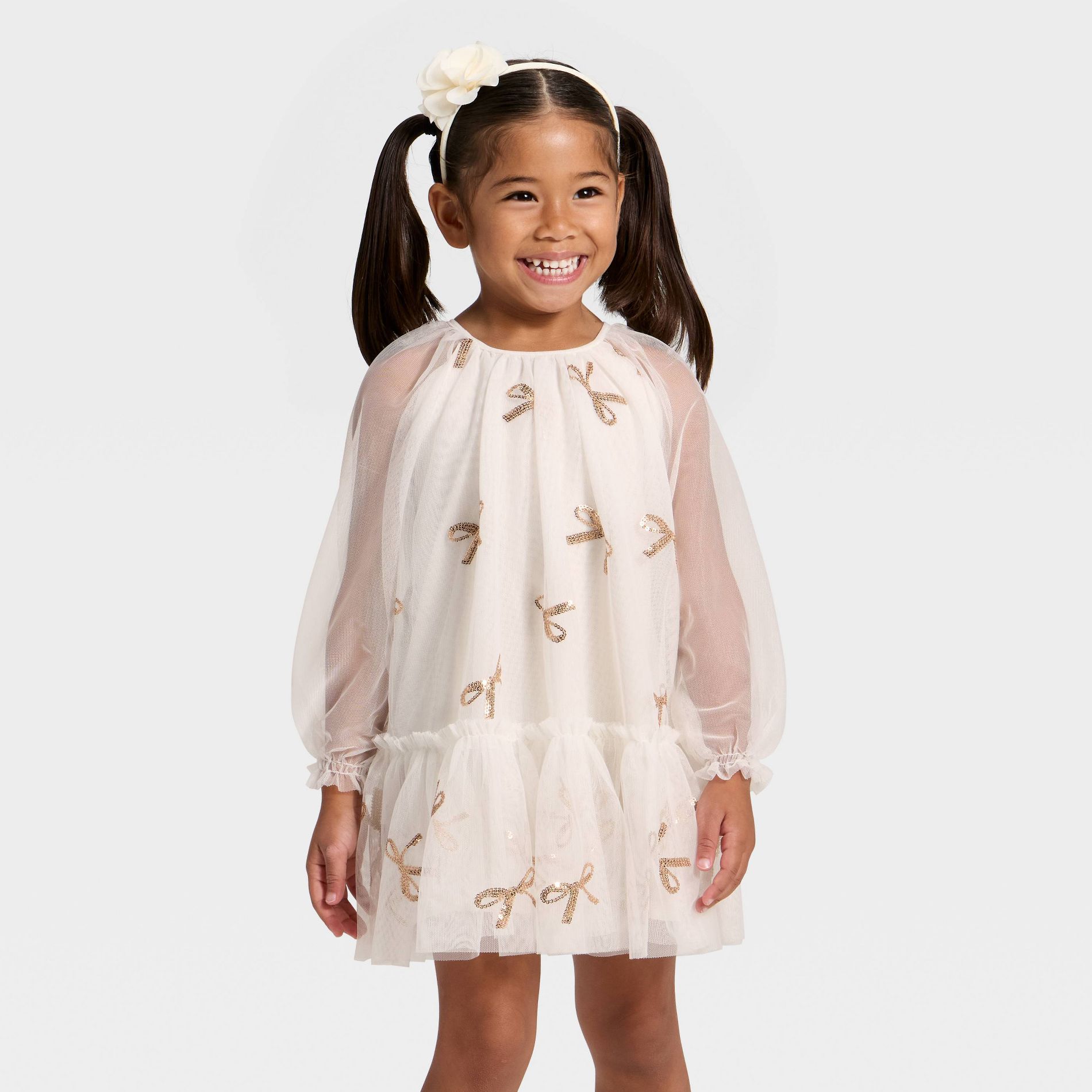 Toddler Girls' Bows Tulle Dress - Cat & Jack™