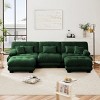 Luxury 3-Seater Modular Sectional Sofa with 2 Ottomans Chenille U Shaped Cloud Couch Soft ,Deep Seat Sofa for Living Room, Apartment-Tanpinhause - 3 of 4