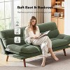 Futon Sofa Bed, Futon Couch with Adjustable Backrest & Armrests, Convertible Small Sleeper Sofa Bed for Small Apartments, Study Room, Office, Green - 3 of 4