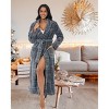 ADR Plush Fleece Robe for Women, Long Hooded Bathrobe with Hood, Plus Size - 2 of 3