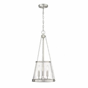 Prescott 3-Light Pendant - Modern Candelabra Style for Kitchen & Foyer, Dimmable, Damp Rated - 1 of 4