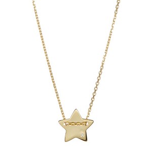 Adornia 14k Gold Plated Diamond Star Charm Necklace - 1 of 3
