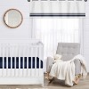 Sweet Jojo Designs Window Valance Treatment 54in. Hotel White and Blue - 2 of 4