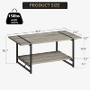 Coucheta 40 Inch Farmhouse Coffee Table with Storage Shelf, Durable Steel Frame, Multi-functional, Easy Assembly - 2 of 4
