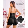 Clotth Women's Floral Lace Babydoll - Sheer Chemise with Spaghetti Straps, Lingerie Teddy with Snap Crotch, Floral Pattern Nightgown - 2 of 4