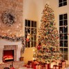 Vivatrees 7.5 Ft Prelit Snow Flocked Hinged Artificial Christmas Tree, with Warm White Lights, Metal Stand, Hinged Branches, Xmas Tree Decor, White - 2 of 4