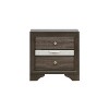 HomeStock Grey Nightstand with 26x26x17 Dimensions, Modern Bedside Table with Smooth Finish, No Assembly and Storage Space - 3 of 4