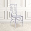 Emma and Oliver Crystal Ice Stacking Chair with Designer Back - Event Chair - UV Resistant - 2 of 4
