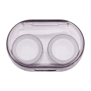 Unique Bargains Simple Oval Contact Lens Case Purple 1 Set - 1 of 4