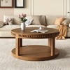 Racxily Coffee Table for Living Room, Modern Round Coffee Table, Adjustable Leveling Feet, Easy Assembly - 2 of 4