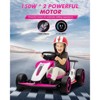 Jojoka Electric Drift Go-Kart for Kids, Outdoor Ride-on with Adjustable Seat, Dual Motors, 8.1 MPH, LED Lights, Music, Ages 6-12 - 3 of 4