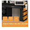 Makeup Vanity Desk Set 11 Bulbs And Mirror 4 Drawers and Built-in Shelves With Power Outlet 3 Adjustable Light Modes for Bedroom Black - 4 of 4