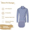Galaxy By Harvic Men's Slim Fit  Long  Sleeve Stretch Printed Dress Shirts - 4 of 4