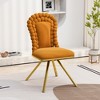 KIGFTSOD Set of 2 Velvet Dining Chairs - Gold Metal Legs, 360° Swivel, Upholstered Accent Chairs for Living, Dining & Kitchen - 2 of 4