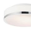 CWI Lighting Frosted 2 Light Drum Shade Flush Mount With Satin Nickel Finish - 4 of 4