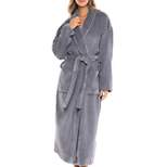Women's Warm Fleece Winter Robe, Long Soft Plush Bathrobe