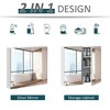 Vynxaria 24"x22" Steel Frame Mirrored Medicine Cabinet: Wall-Mounted Organizer with Double Doors for Stylish Bathroom Storage. - 3 of 4