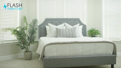 Twin Blue Gel Memory Foam Mattress Topper, 2 Inch