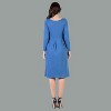 24seven Comfort Apparel Womens Long Sleeve Midi Length Fit N Flare Pocket Dress - 2 of 4