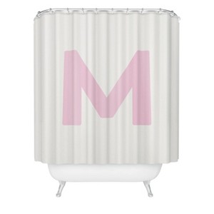 Deny Designs April Lane Art Block Monogram Shower Curtain - 1 of 3
