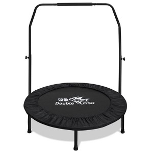 SEVOBAL Adjustable Foam 40" Mini Rebounder Trampoline for Adults Fitness Rebounder for Adults Indoor Outdoor Workouts, Black, 40"*40"*30" - 1 of 4