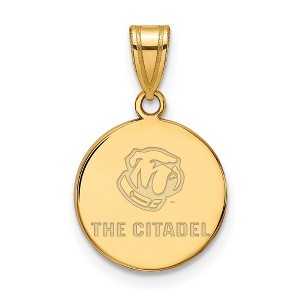 Black Bow Jewelry 14k Yellow Gold Plated Sterling Silver The Citadel Bulldogs NCAA Medium Pendant - 1 of 3