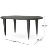 NicBex 38.25" Outdoor Dining Table,Oval  Patio Table with Rattan Wrapped Top for 3-4 Person,Outdoor Furniture,Gray - 3 of 4