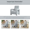 Dexmalle Push Back Recliner Upholstered Sofa with Adjustable Backrest - 4 of 4