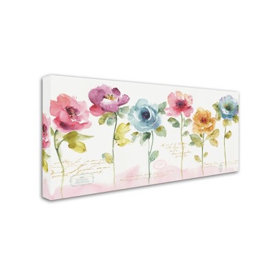 Trademark Fine Art -Lisa Audit 'Rainbow Seeds Loose Floral V' Canvas Art