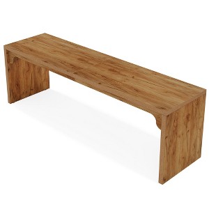 Resenkos Computer Desk, Office Desk, Study Desk,78.7" Two Person Desk, Wood Long Computer Desk Double Desk,Brown - 1 of 3