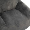 LIVAREEmlen White Indoor Bean Bag Sofa, for Dorm, Apartment, Living Room, Gray Faux Fur - 4 of 4