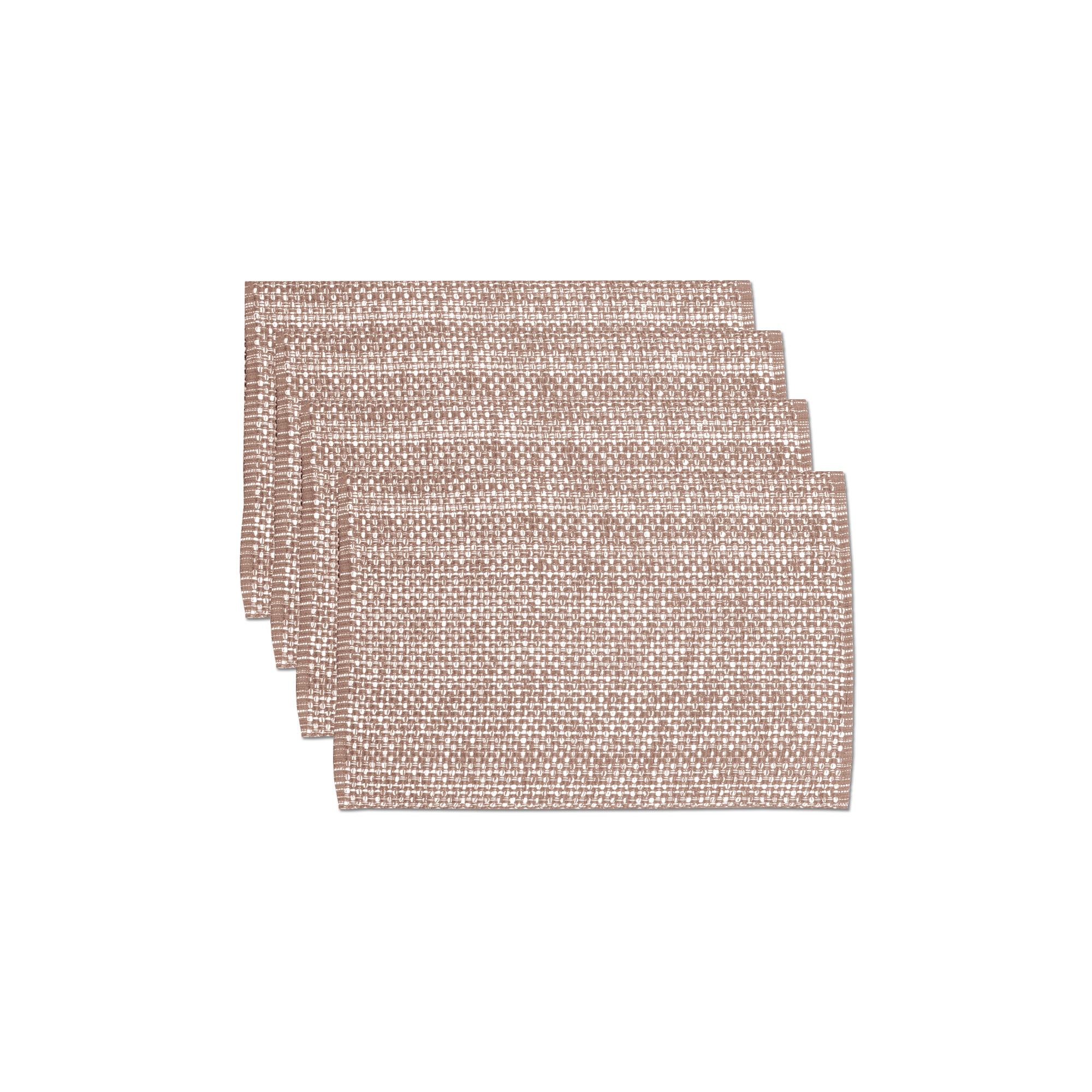 Two Tone Cotton Woven 13x19 Placemat Sets by Sweet Home Collection®, Taupe - 4 Pack