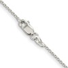 Black Bow Jewelry 1.25mm Sterling Silver Solid Diamond Cut Cable Chain Necklace - 3 of 4