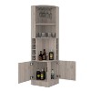 Vynxaria Space-Saving Corner Cabinet with Wine Glass Rack and Cubbies - 4 of 4