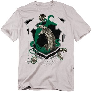 Harry Potter Slytherin Shield Wrealistic Serpent Adult T-Shirt - 1 of 4
